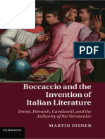 Martin Eisner Boccaccio and The Invention of Italian Literature