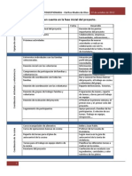 Propuesta de Tareas A Tener en Cuenta en La Fase Inicial Del Proyecto PDF