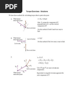 Torque Exercises - Solutions: F R τ × = r r r) F jˆ F iˆ R jˆ R iˆ (− = + × + =