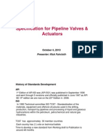 Specification For Pipeline Valves & Actuators