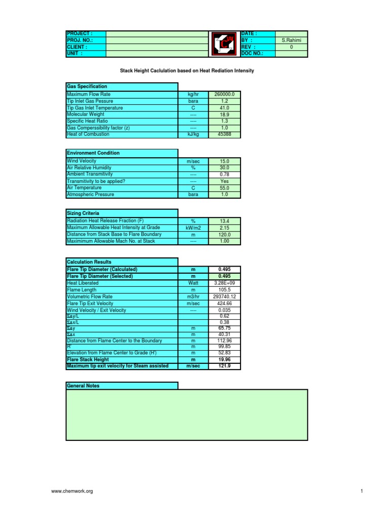 Flare Stack Sizing | PDF