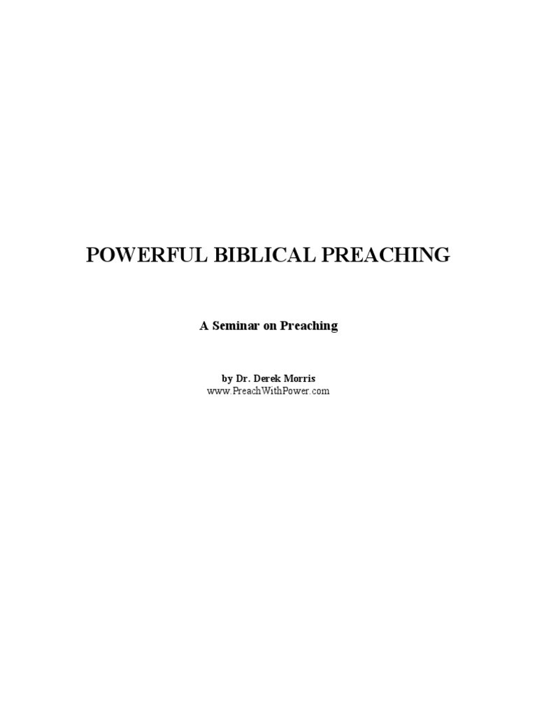 Expository Preaching Seminar Insights | PDF | Sermon | Homiletics