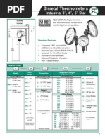 Weksler Bimetal Thermometers Catalog | PDF | Fahrenheit | Thermometer