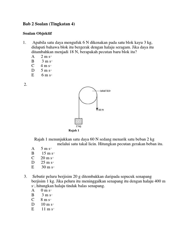 Bab 2 Soalan Latihan Fizik