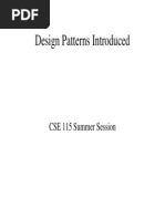 Design Patterns Introduced: CSE 115 Summer Session