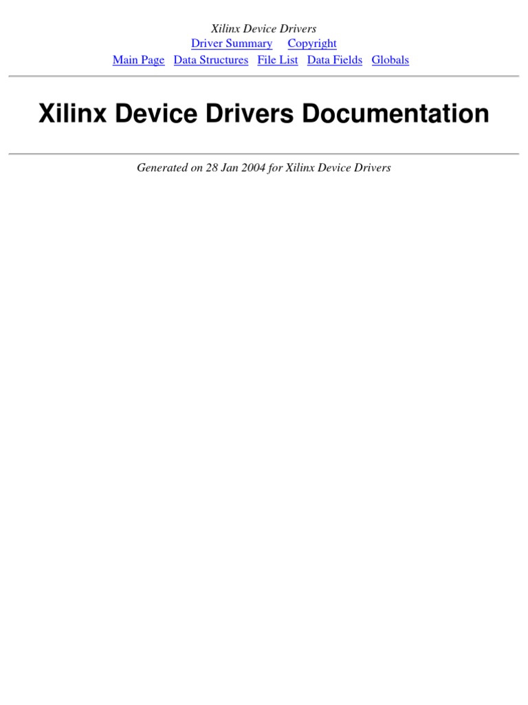 Xilinx Device Drivers PDF Asynchronous Transfer Mode Device Driver
