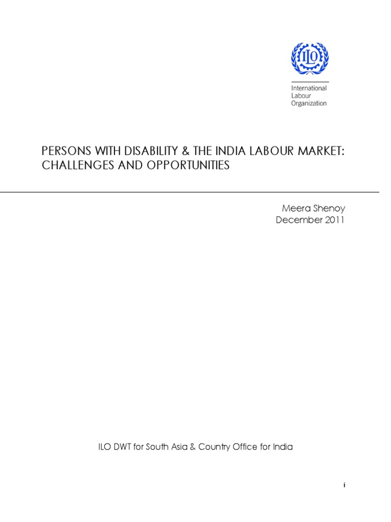 ILO Report On Disability and Labour India - 2011wcms - 229259 | PDF ...