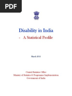 Download Disability in India _ Statistical Profile 2011 March MOSPI by Vaishnavi Jayakumar SN194223135 doc pdf