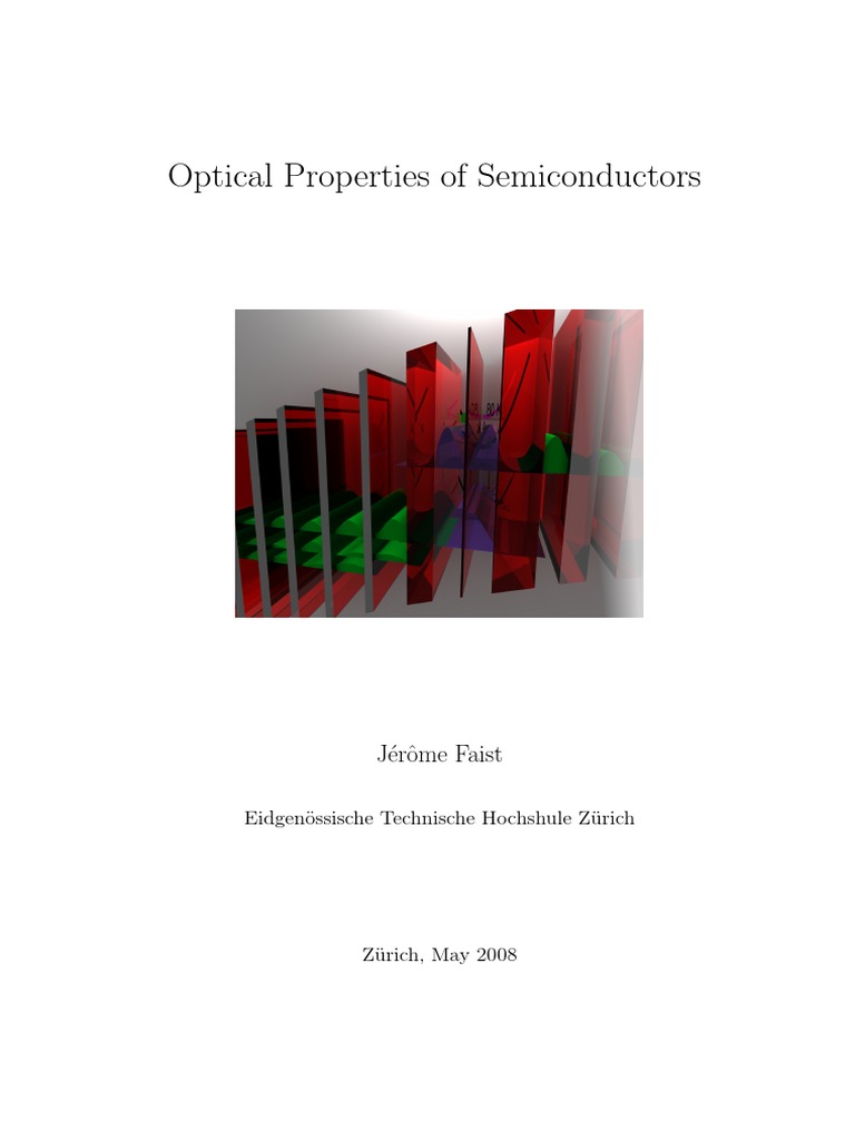 Optical - Properties of Semiconductors | PDF