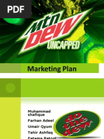 Marketing Plan On Mountain DEW