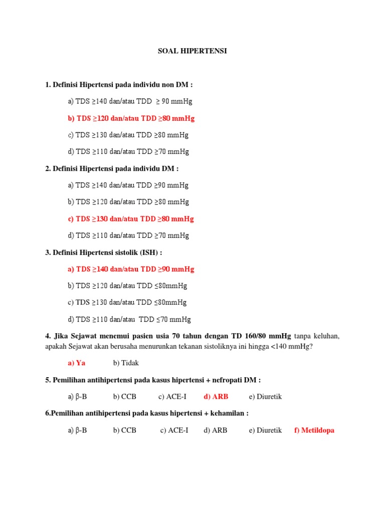 Soal Hipertensi