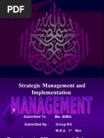 Download Strategic Management and Implementation by MWASEEM YOUSAF SN19423408 doc pdf