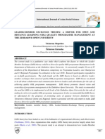 Educational Management at The Zimbabwe Open University: International Journal of Asian Social Science, 2013, 3 (2) :321-333