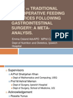 Early Traditional Postoperative Feeding Practices Following Gastrointestinal Surgery: A Meta-Analysis