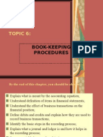 TOPIC 6 - Bookeeping Procedures