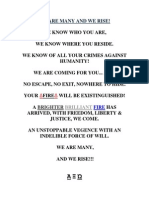 WE ARE MANY AND WE RISE! (The Providence of Self-Determined Destiny)