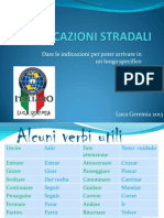 INDICAZIONI STRADALI Livello 1