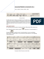 Bach manuscript notation guide