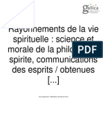 Rayonnements de La Vie Spirituelle