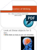 Organization of Writing