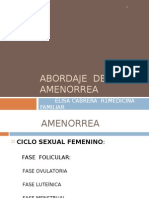 ABORDAJE  de amenorrea