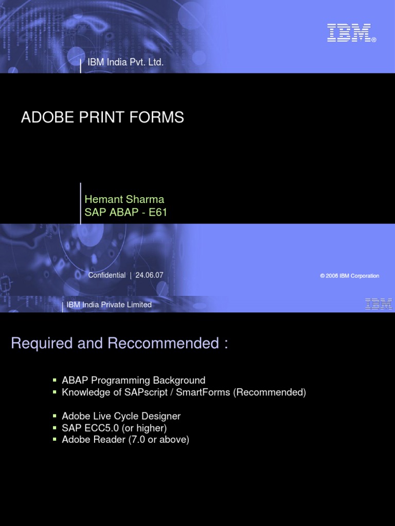 Sap Adobe Form Basics | PDF | Page Layout | Computer Programming