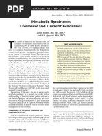 Metabolic Syndrome - Overview and Current Guidelines