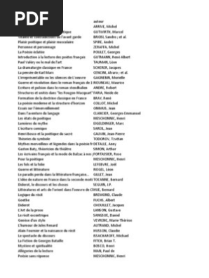 Base De Donnees Des Livres Francais Litterature Francaise Poesie