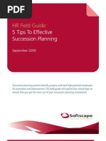 Download HR Field Guide 5 Tips To Effective Succession Planning by Christopher Faust SN19432567 doc pdf