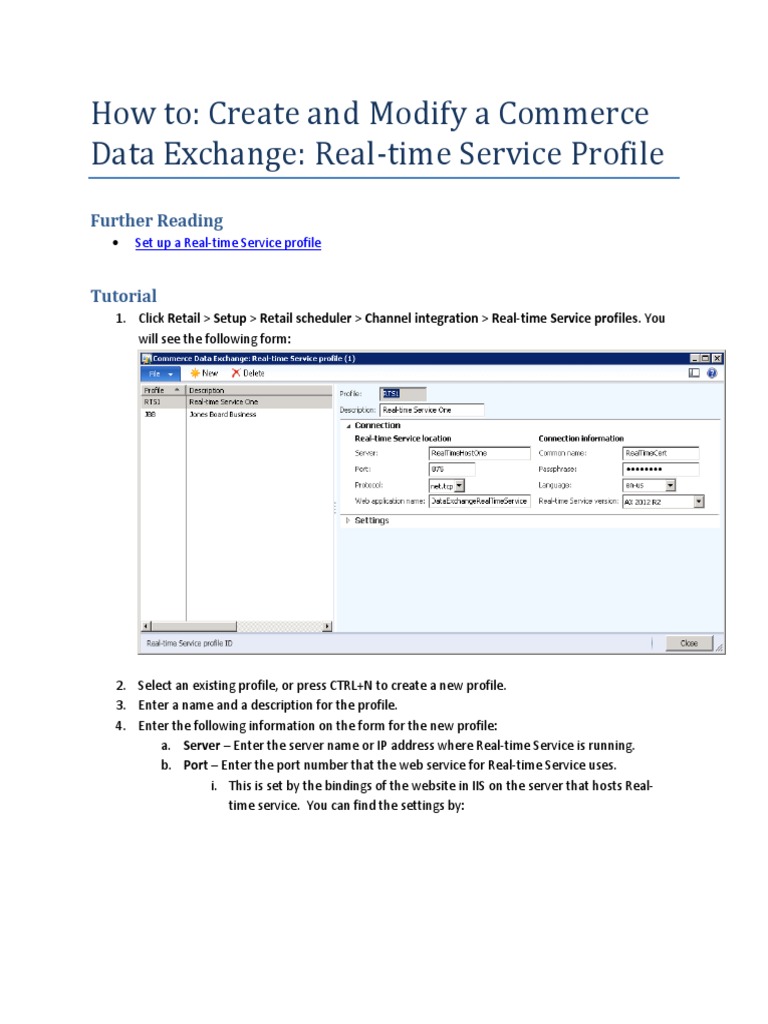 How To Create or Modify Ts Profile | PDF