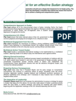 Sudan Policy Checklist