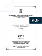 Government College of Technology: Curriculum & Syllabi (I - VII SEM) B.E. (Civil Engineering)