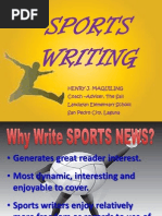 Presentation On Sports Writing 2013-14