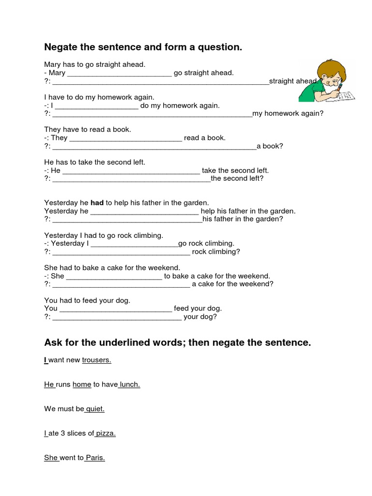 Negating Sentences and Forming Questions | PDF