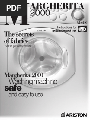 Ariston Margherita 2000 Washing Machine | PDF | Ac Power Plugs And.