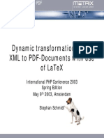 Dynamic Transformations From XML To PDF Documents