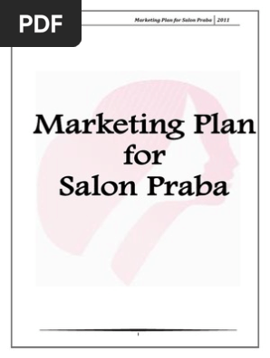 marketing plan for salon praba-120115083508-phpapp02