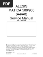 Alesis MATICA 500/900 (A4/A8) Service Manual