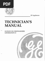 GE Built in Dishwashers Generation II Technicians Service Manual