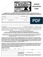 Vendor Application Form 2014