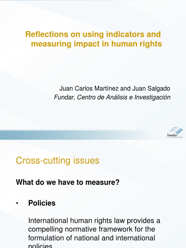 Reflections On Using Indicators and Measuring Impact in Human Rights ...