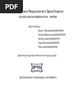 Software Requirement Specification: Online Airline Reservation System