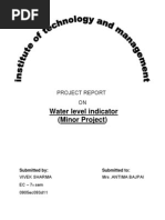 Download PROJECT REPORT ON WATER LEVEL INDICATORdocx by Dev Pahlawat SN194401612 doc pdf
