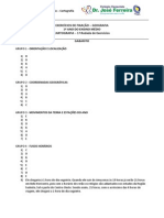 1o em Cartografia 1a Rodada Exercicios Gabarito