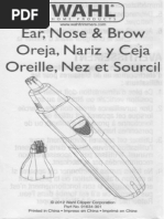 Download Wahl Deluxe Rechargeable Trimmer Model 9865 1401 Groomer Ear Nose Eyebrow Users Guide Owners Manual by resourcesforlife SN194419724 doc pdf