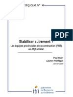 Stabiliser autrement - Les équipes provinciales de reconstruction (PRT) en Afghanistan