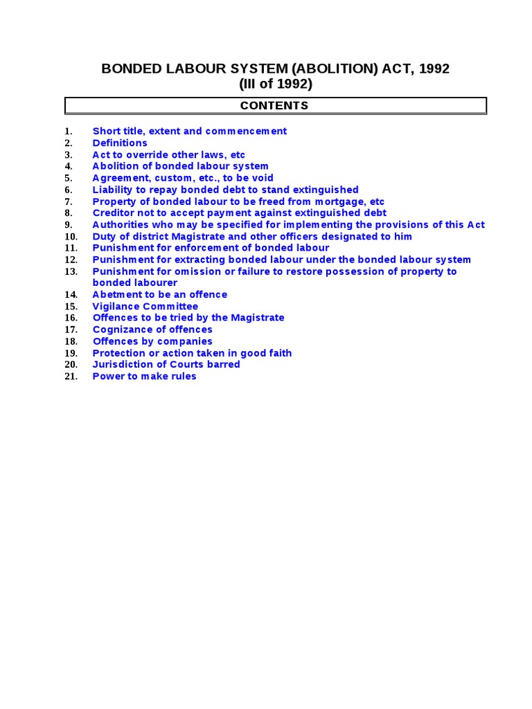 Primal Land Bonded Labour Analysis