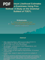 Download Joint Maximum Likelihood Estimates by WIDIATMOKO SN19444534 doc pdf