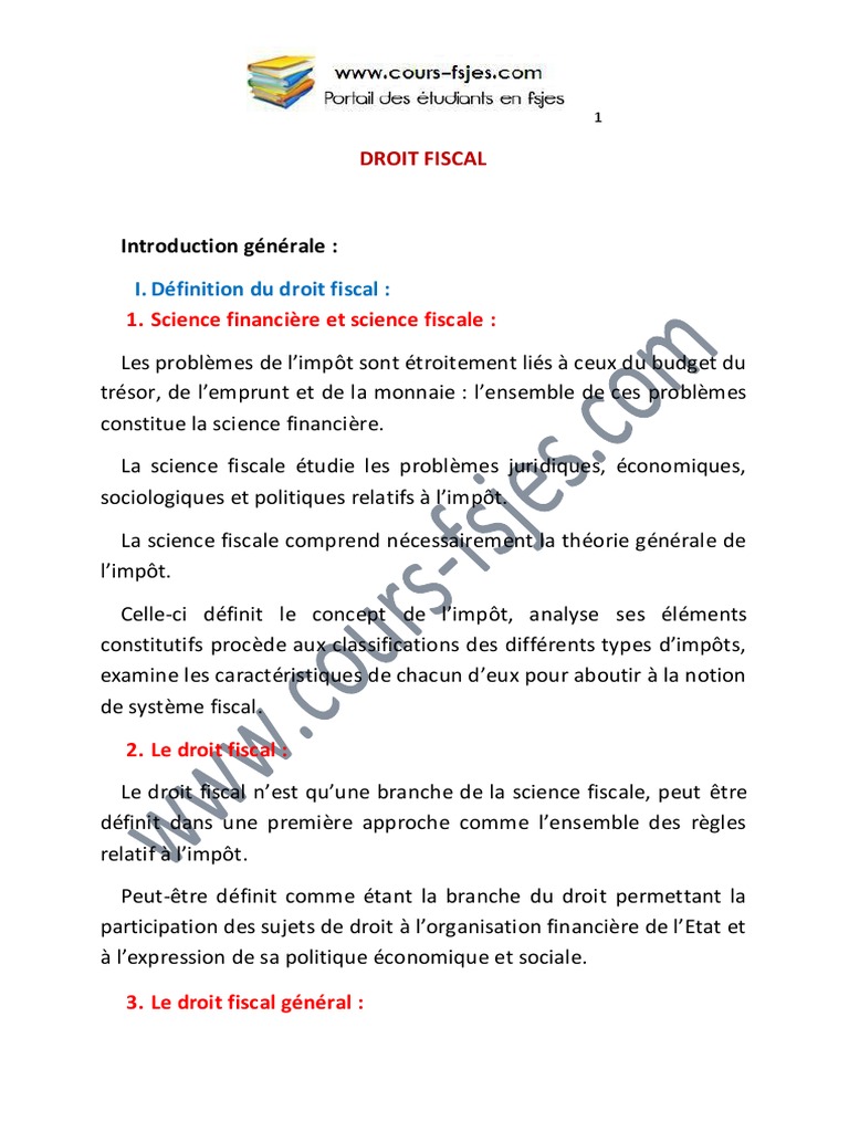 Cours Fiscalité S5 | PDF | Impôt sur le revenu | Impôts