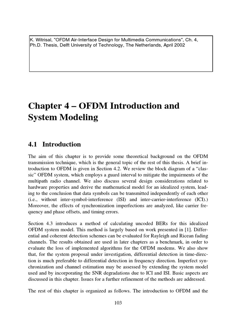 phd thesis on ofdm